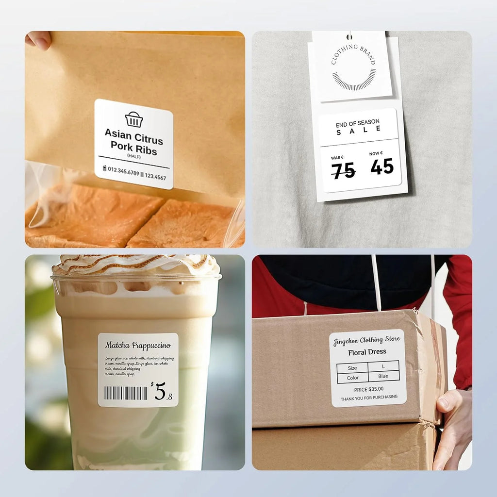 3/5/10 NiiMBOT White Label Paper Waterproof Self-adhesive Rolls For B1 B21 Mini Label Printer Price Tag Office Maker UV Print