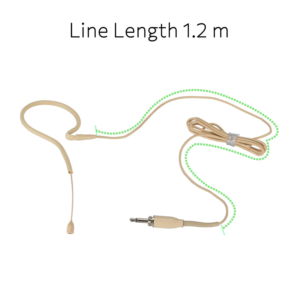 3.5mm Headset Microphone Mini Skin Color Omni Directional Electret Single Ear Hanging Headworn Mic for Classroom HS-13S2-L3A