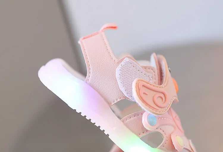 Sandals Kids Shoe Colorful Boys Girls with Light on Kids Sandals Soft Soled Casual Style Shoe Sneakers Kids сандалии для девочек