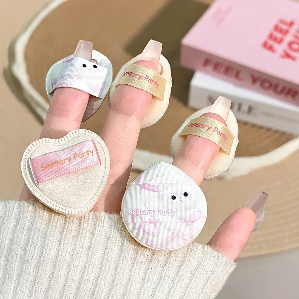 5pcs Mini Makeup Puffs Professional Finger Cosmetic Air Cushion Sponge Powder Puff Foundation Detail  Make Up Sponge Beauty Tool