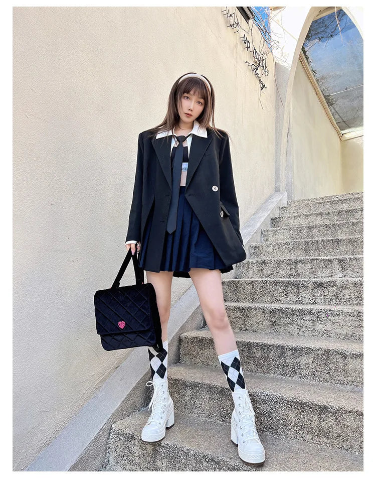 High Top Canvas Shoes Women Thick Platform Sneakers Ladies 7CM Chunk Heels 2024 Designer Street Style Lace-up Casual Shoes Mujer