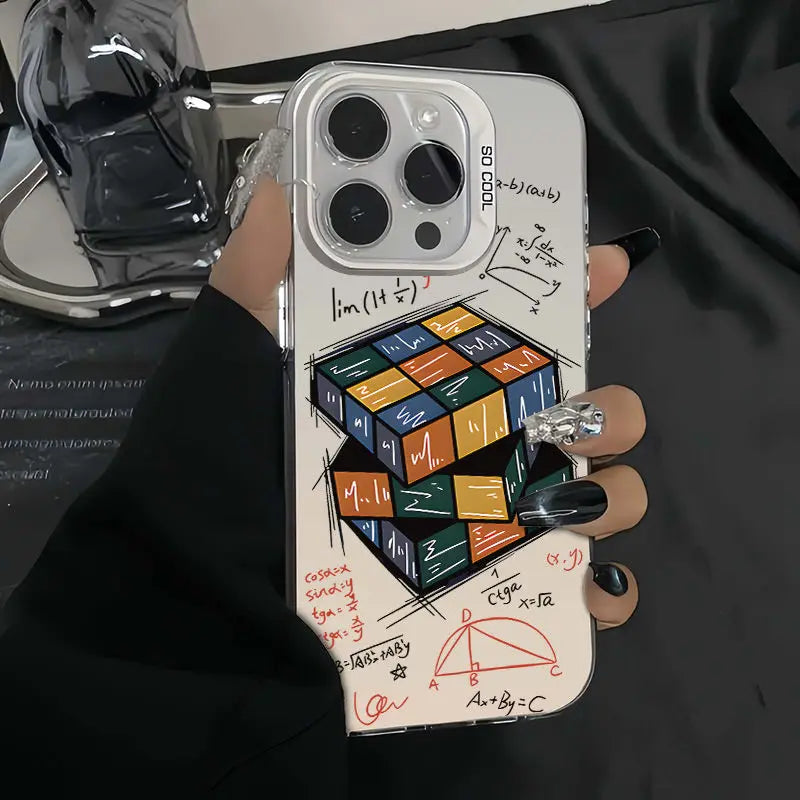 2024 NEW Cool Magic Cube Phone Case For iPhone 16 15 14 13 12 11 Pro Max XR XS MAX 7 8 Plus MINI Y2K  Boy Anti Fall Back Cover