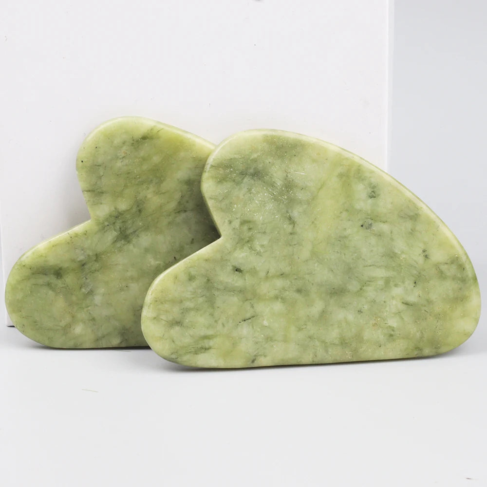 Natural Jade Gua Sha Tool Xiuyan Jade Heart-shape Massager Neck Massage Guasha Love Beauty Product Skin Care health Tool