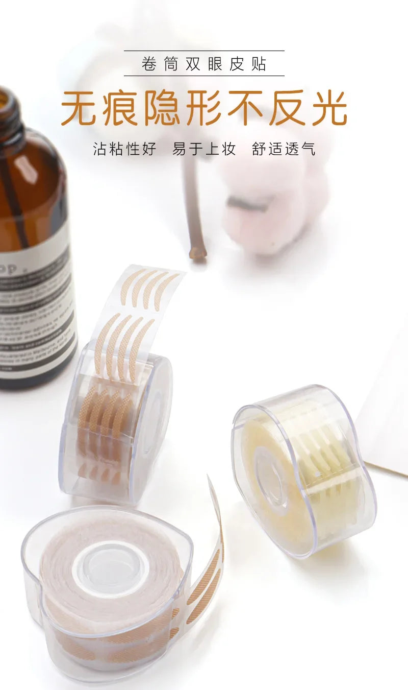 600 pcs Double Fold Eyelid Tape Sticker Invisible Lace Eyelash Extension Self-adhesive Under Eye Lashes Shadow Patch Beauty Tool