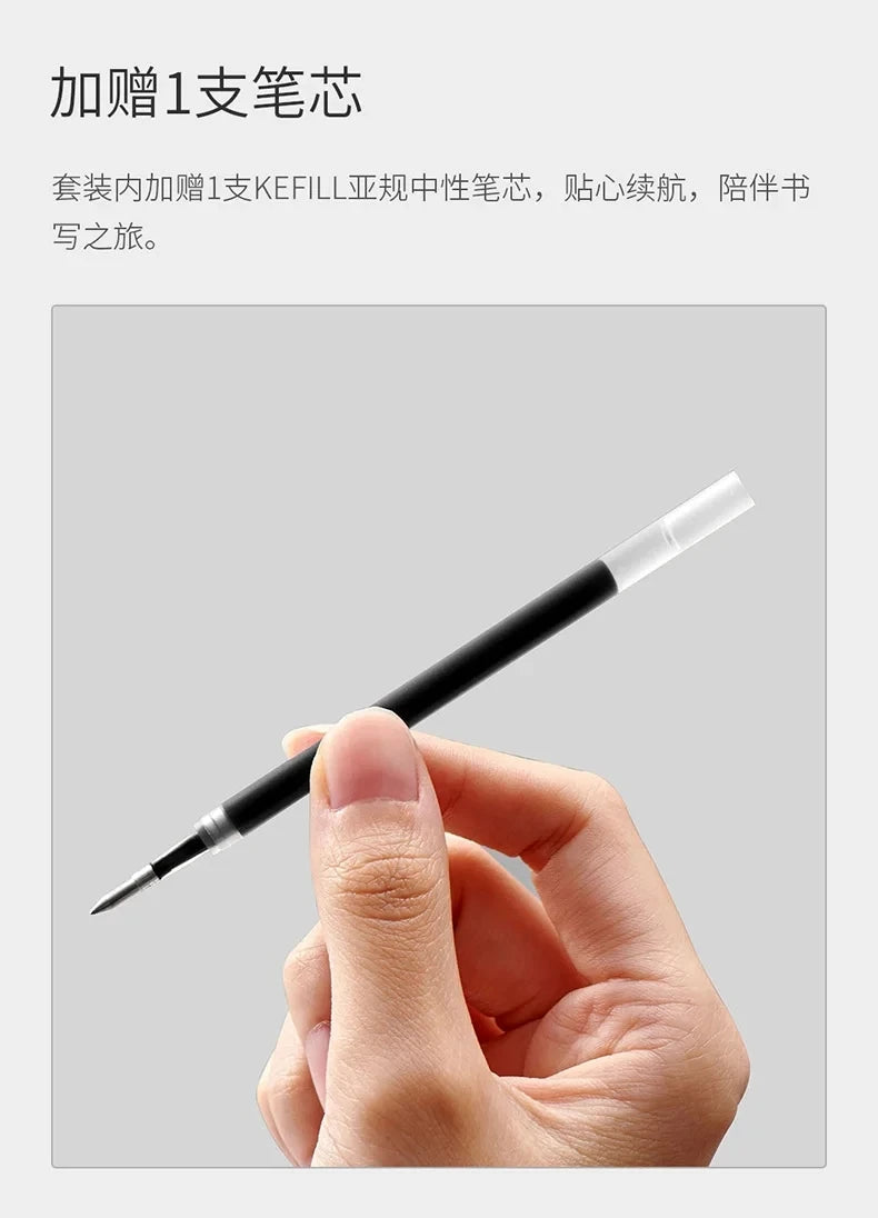 New KACO Midot Gel Ink Rollerball Smooth Writing Pen,0.5mm Fine Point Black ink Metal Clip Large Capacity KEFILL Refills Pens
