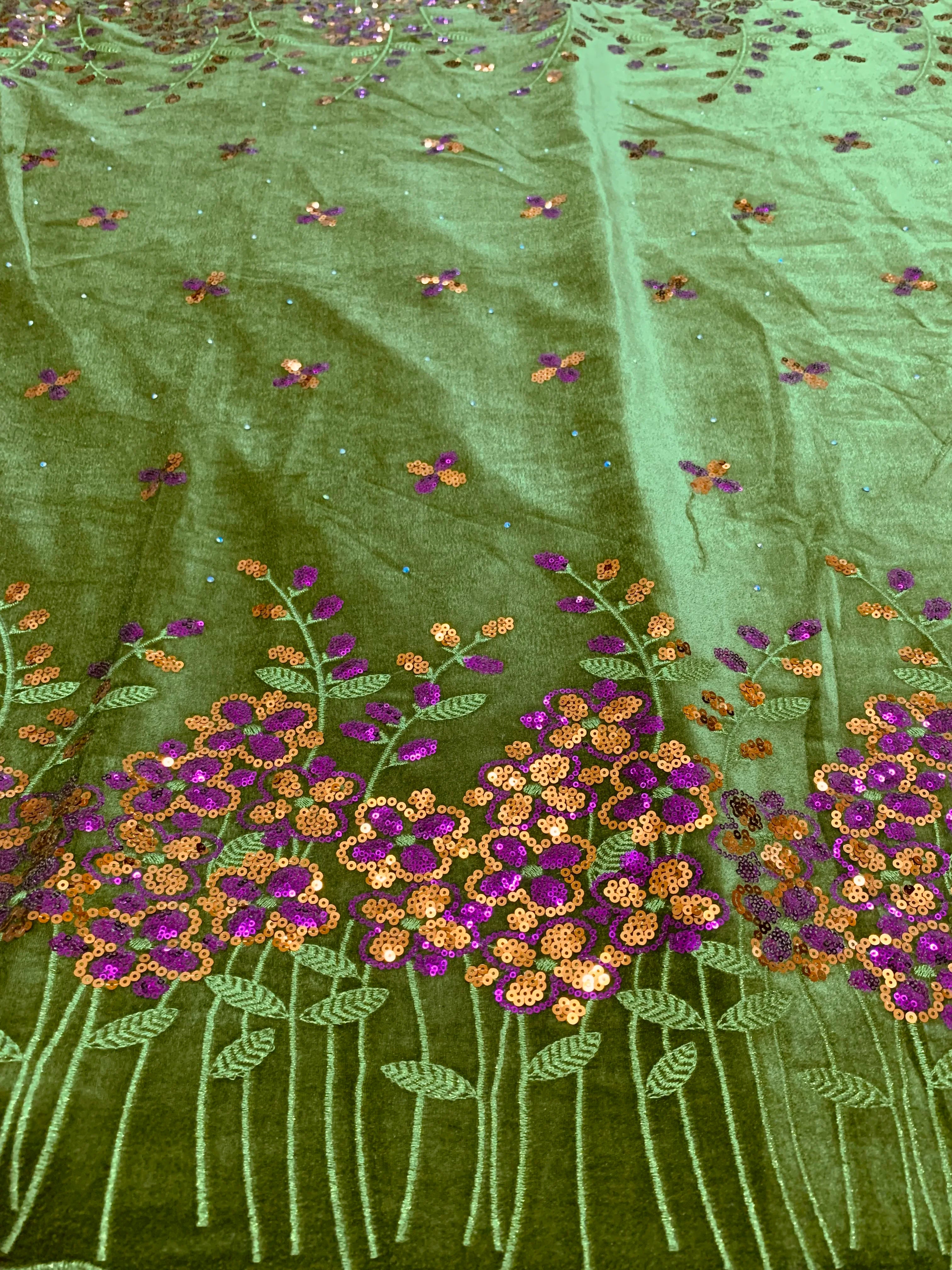 2023 New African Velvet Lace Fabric 5 Yards High Quality Wedding Dress Luxury Sequins Embroidery Nigerian Lace Fabric