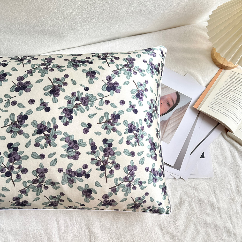 25 Momme Pure Natural Silk Pillow Case Envelope Design Printed Pillow Case Skincare Smooth Single sided Mulberry Silk Pillowcase