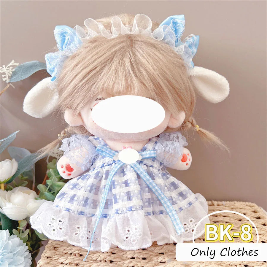 Cute Dres JK Uniform Clothes for 20cm Cotton Plush Cartoon DIY Doll Dress Up Clothing Skirt Suit Socks Toy Accessories Girl Gift