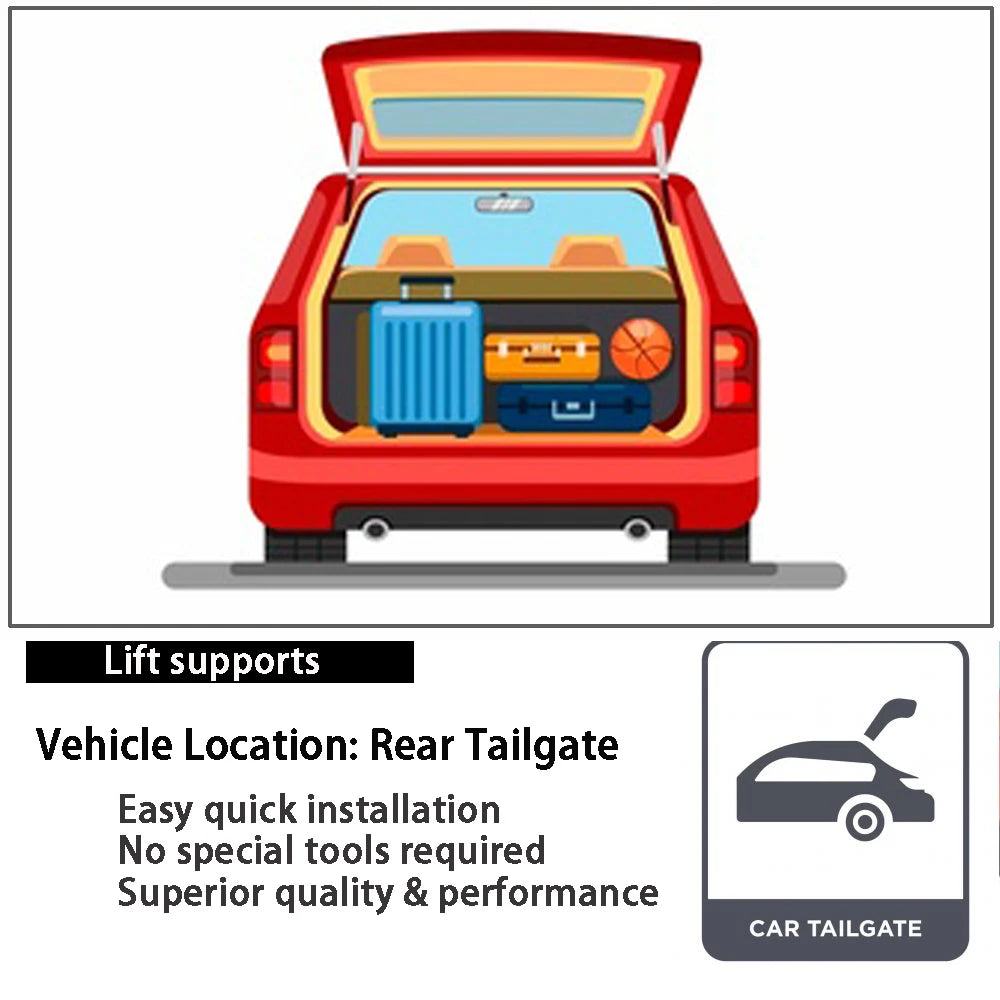 Tailgate Struts For Lexus IS IS250 IS300 IS350 2005-2015 With Spoiler Rear Boot Lift Supports Gas Spring Shock Damper Piston Rod