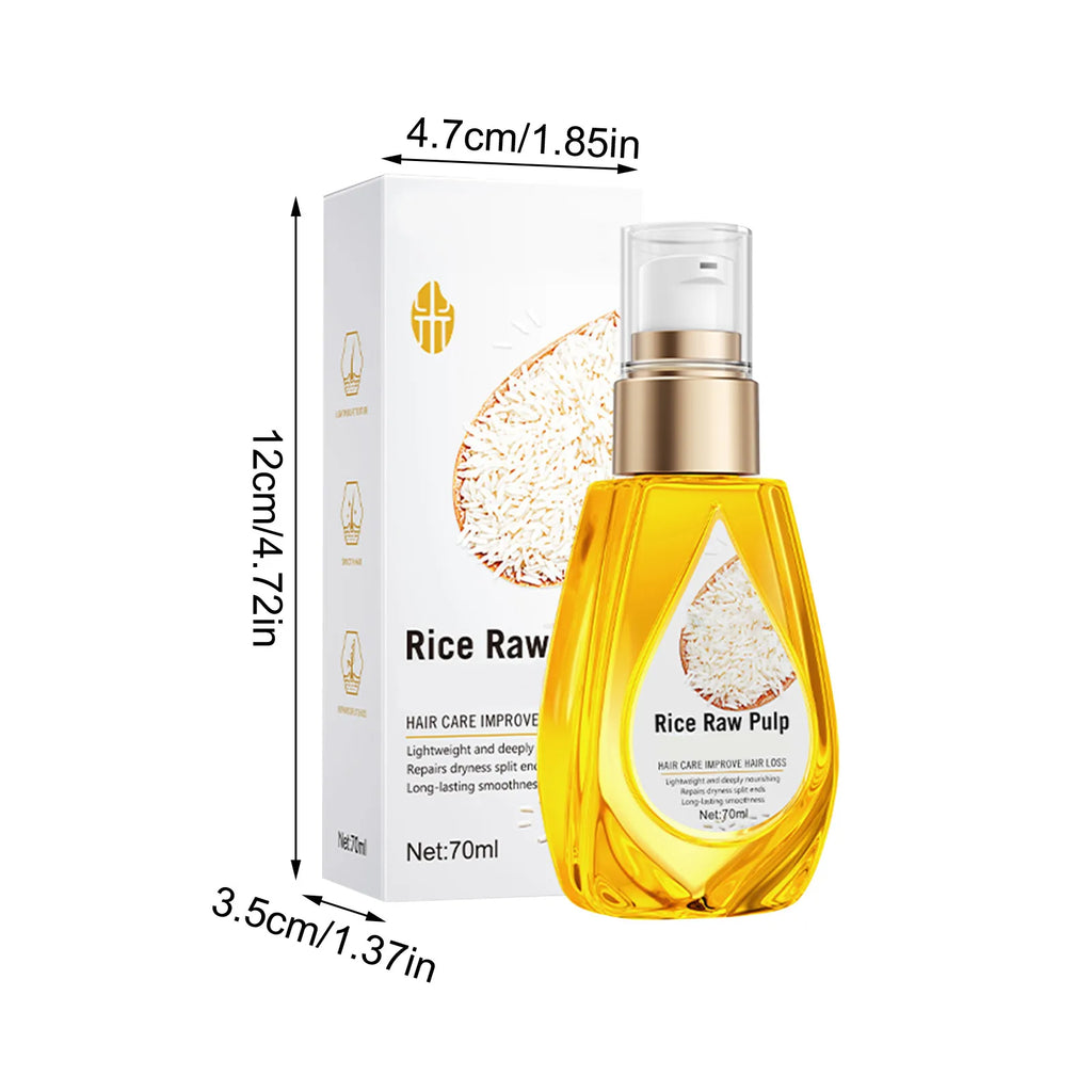 70ml Bioaqua Rice Hair Care Essential Oil Hair Growth Oil For Men And Women Hair Growth Oil Hair Care Curly Hair