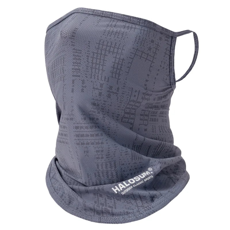 Thin Breathable Quick-dry Outdoor Face Mask Sun Protection Summer Ice Silk Scarf Letter Pullover Neck Warmer