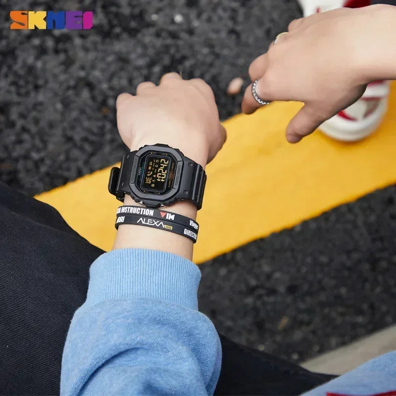 SKMEI Pedometer Calorie Tracker For Iphone Huawei Xiaomi Male relogio Mens Bluetooth Wristwatches 1629 Sport Digital Watch