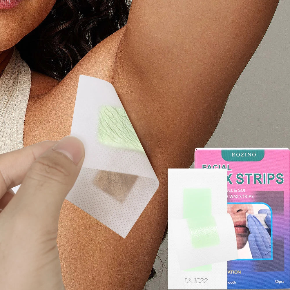 Natural Wax Lip Hair Removal Strips Kit Professional Hair Removal Wax Paper for Leg Body Face Efficient Waxing Strip Beauty Tool