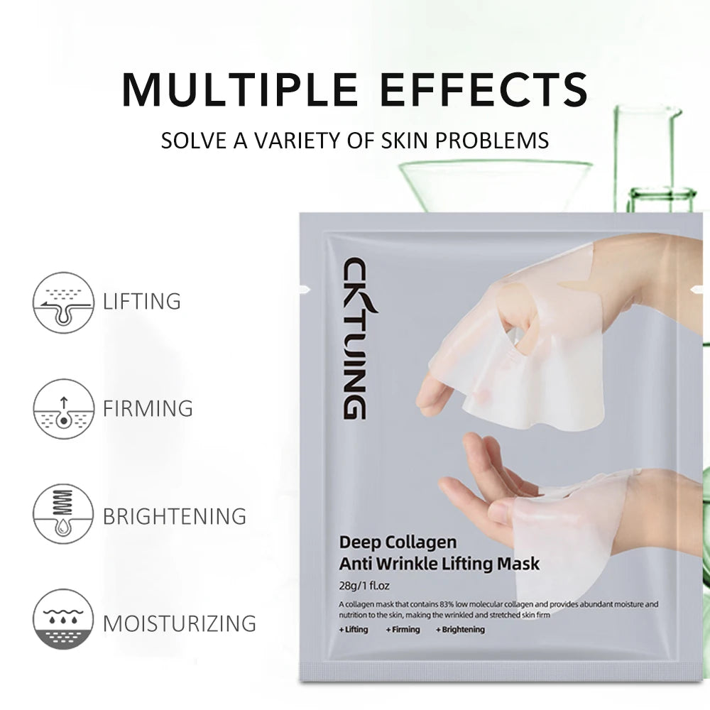 24/12Pcs Collagen Deep Mask Hydrating Face Mask Anti Wrinkle Lifting Mask Brighten Skin Tone Moisture & Smooth Skin Care Product