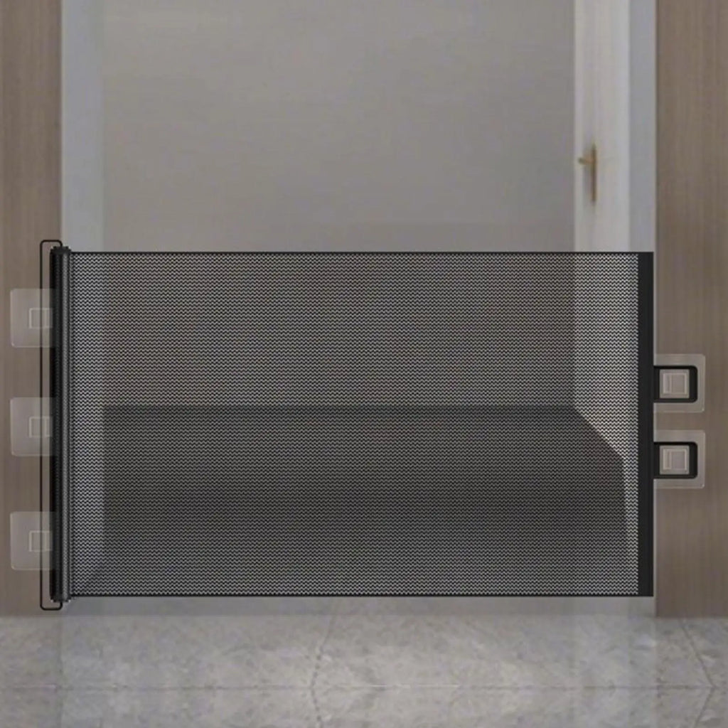 Retractable Pet Gate Childproof Net Indoor Mesh Fence for Dogs Kitten No-Drill Cat Baffle for Hallway Stairway Balcony Yard Door