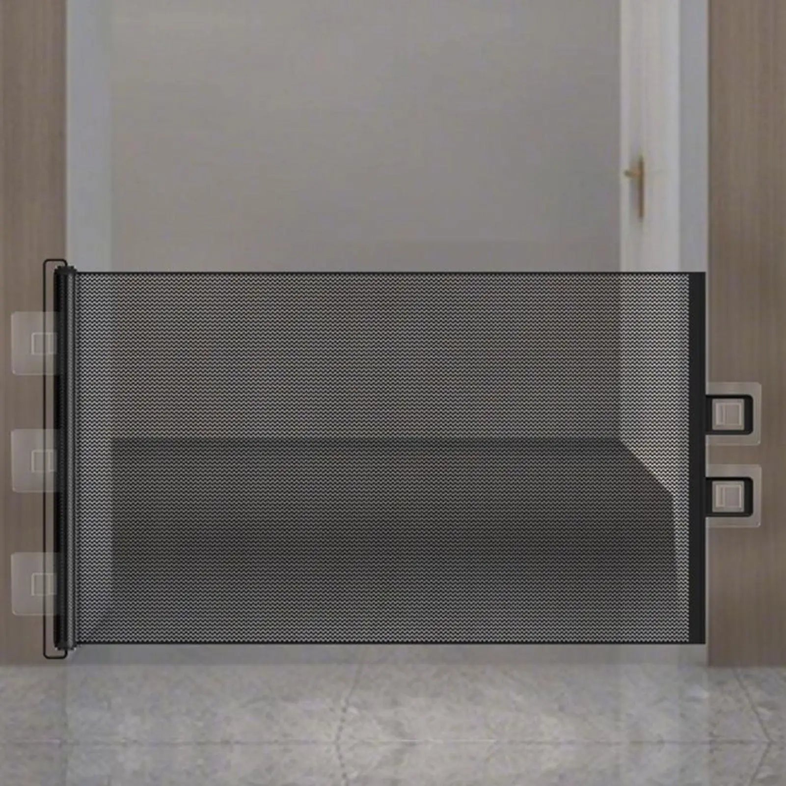 Retractable Pet Gate Childproof Net Indoor Mesh Fence for Dogs Kitten No-Drill Cat Baffle for Hallway Stairway Balcony Yard Door