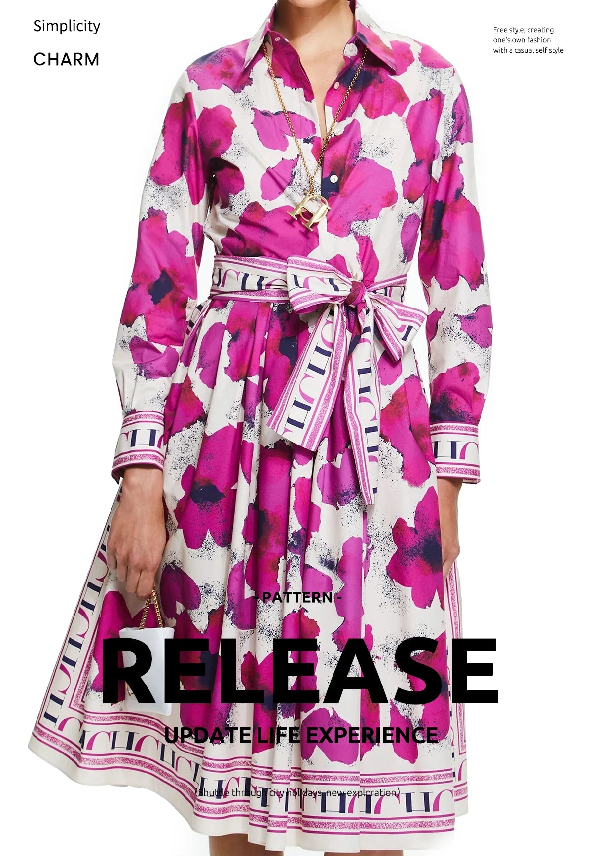 CHCH Women Vintage Print Maxi Dress Elegant Long Sleeves High Split Slim Dresses 2024 New Lady Vocation Vestidos
