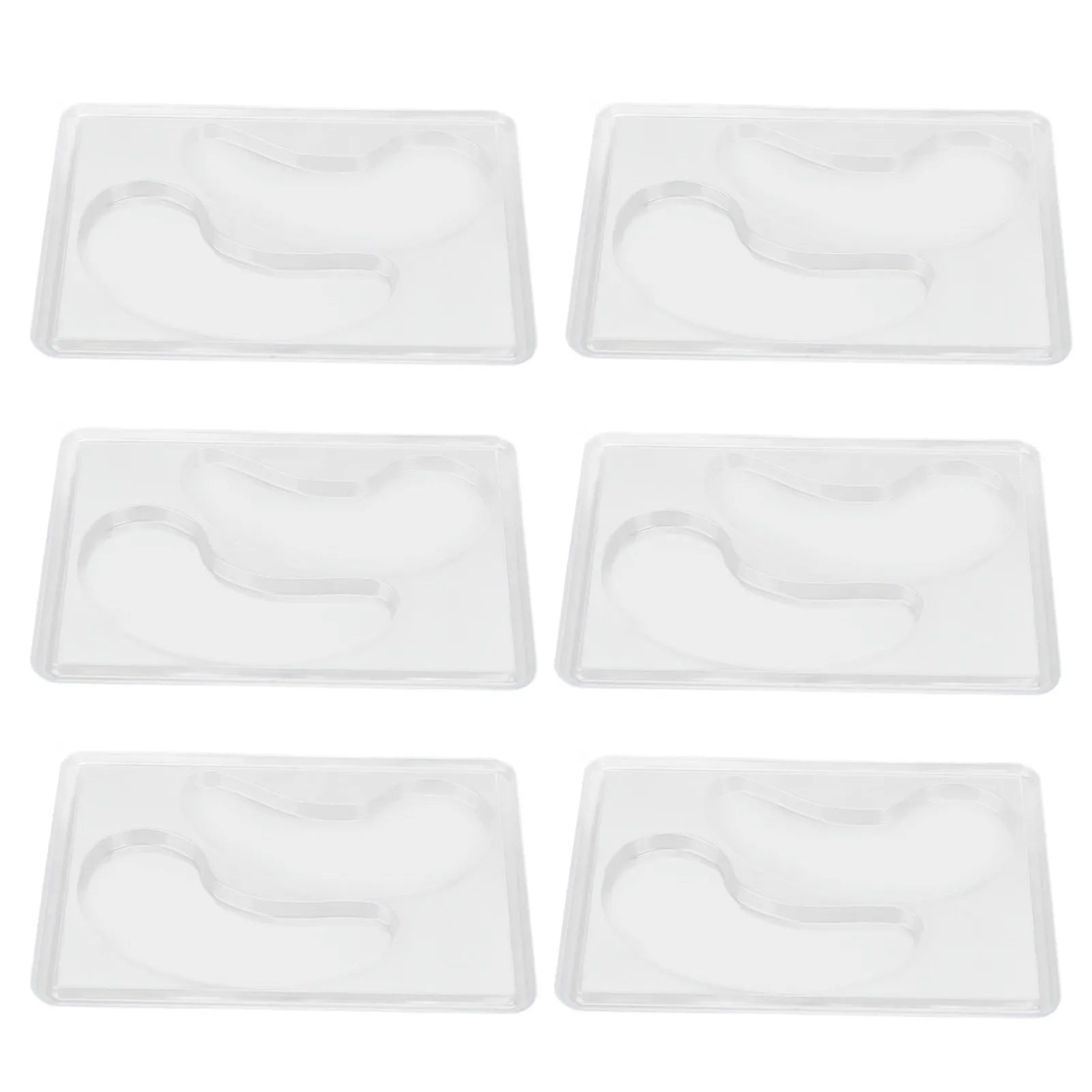 12Pcs Under Eye Patches Molds DIY Healthy Natural Reusable Transparent Eye Mask Patch Tray Plate Face Mask Patch Molds