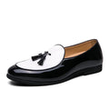 LUXURY ITALIAN LOAFERS MEN DRESS SHOES FASHION HAND-MADE SLIP ON TASSEL LOAFERS WEDDING OFFICE SHOES CASUAL MEN SHOES LEATHER
