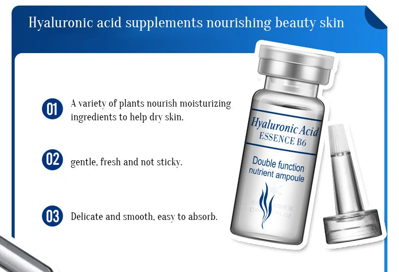 BIOAQUA 5ml Facial Hyaluronic Acid Vitamins C Essence Moisturizing Hydration Skin Rejuvenation Spa Skincare Beauty