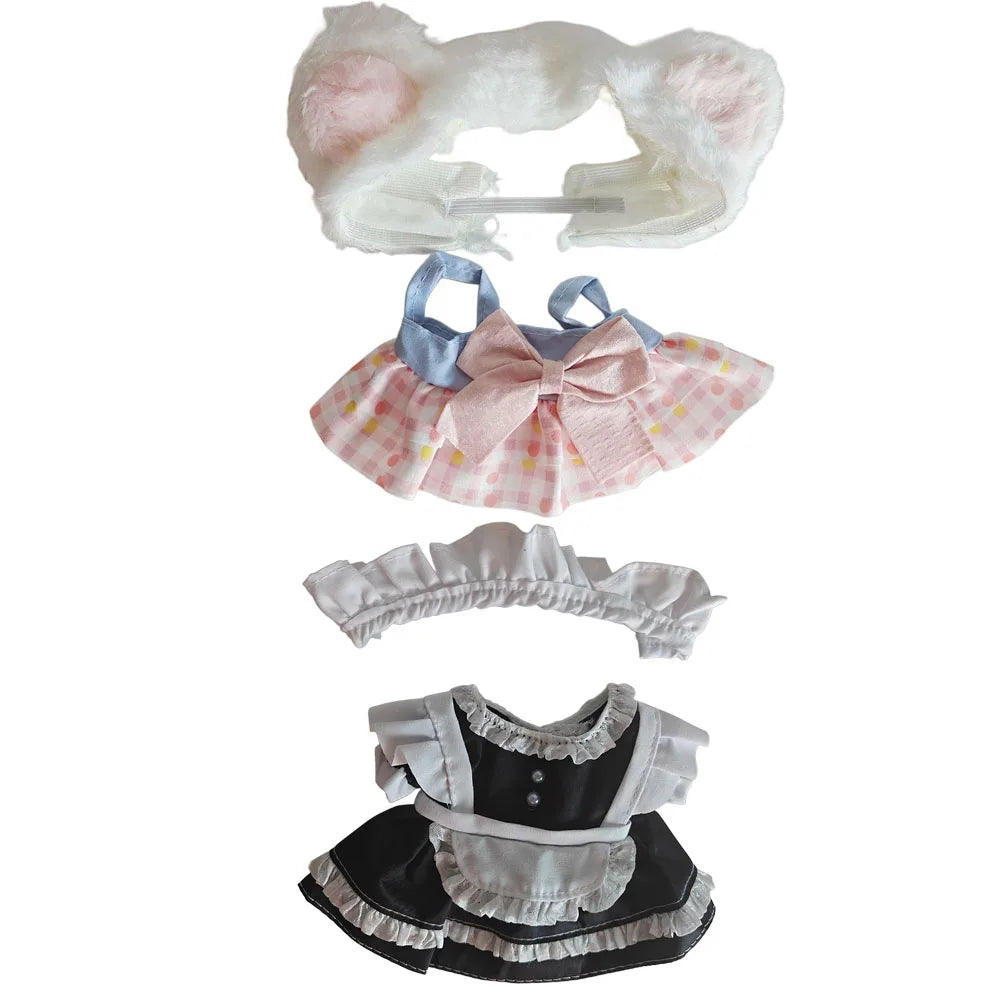 Cute Dres JK Uniform Clothes for 20cm Cotton Plush Cartoon DIY Doll Dress Up Clothing Skirt Suit Socks Toy Accessories Girl Gift
