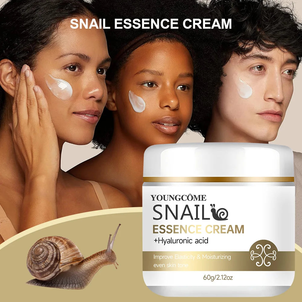 2pcs Snail essence cream with hyaluronic acid,Retinol Moisturizing Firming Lightening Repairing Smooth Skincare Whitening Creams