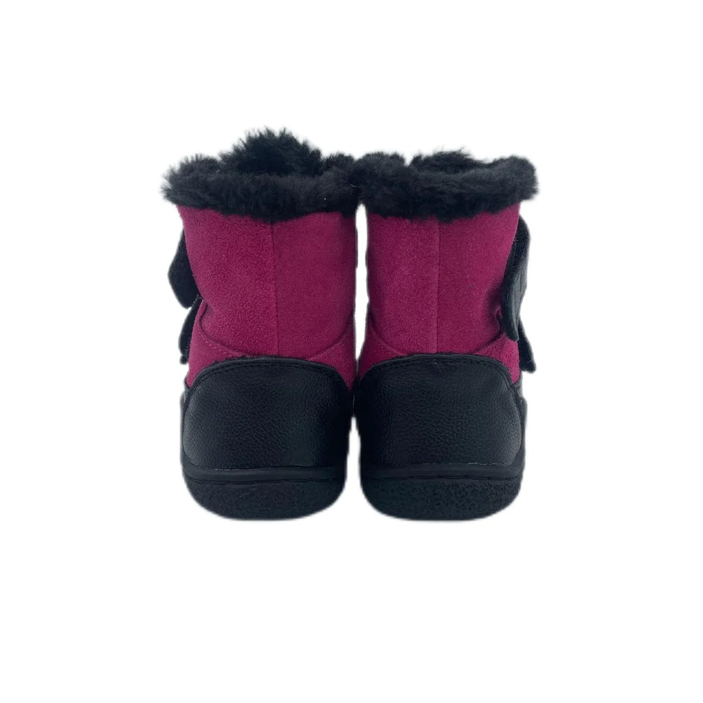 TipsieToes Top Brand Barefoot Genuine Leather Baby Toddler Girl Boy Kids Shoes For Fashion Winter Snow Boots 3 Straps Fur Inside