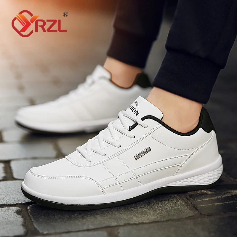YRZL Men Shoes Sports Sneakers Shoes Non Slip Lightweight Lace Up Leisure Shoe Footwear Tennis Walking Men Shoes Masculino