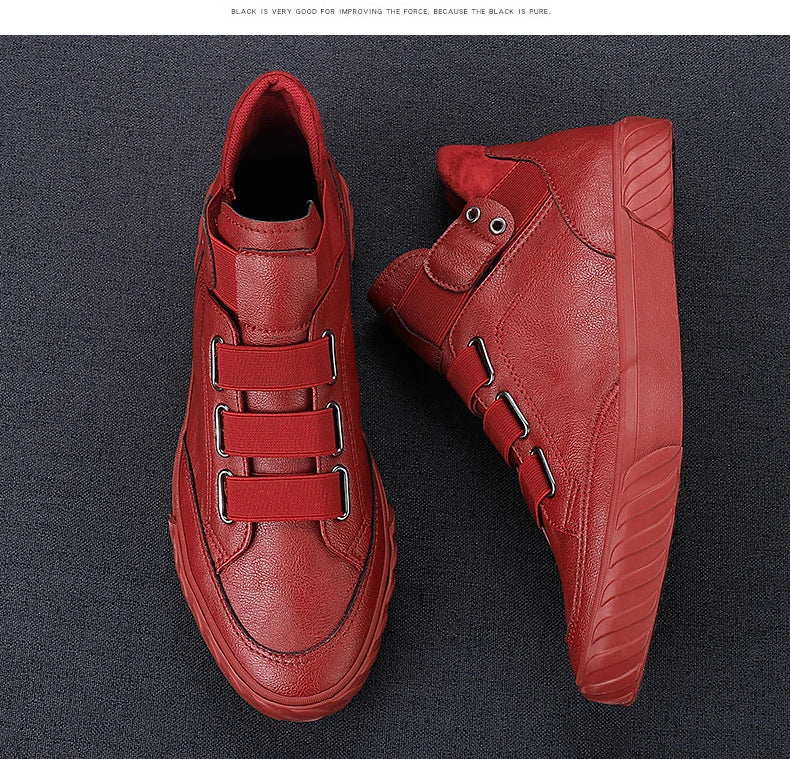 Retro High Top Men's Shoes Luxury Leather Casual Shoes Men British style Ankle Boots Comfortable Soft Men Sneakers New Moccasins