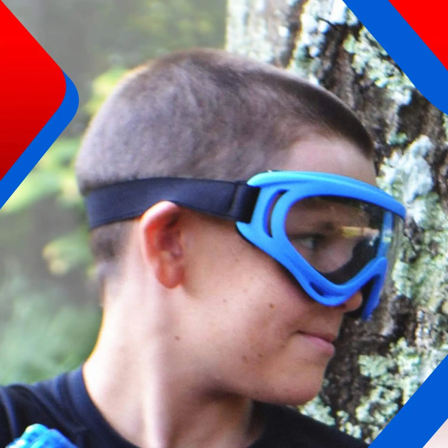 1/2 Pack Foam Gun and Blaster Face Mask Goggles Eye Shield  for Nerf Guns Foam Blaster Guns Red Blue Safety Glasses