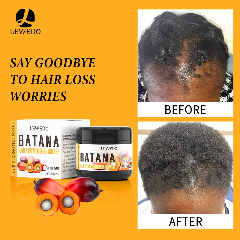 LEWEDO Raw Batana Grease For Hair Growth 20g Anti Hair Loss Oil Deep Nourishes Repair Damaged Mask For Hair Growth Treatment