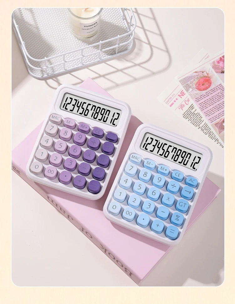 Calculator with Dual Power Supply, 12 Digits, Electronic Calculator, Home, Office, School, Financial, accounting Tools