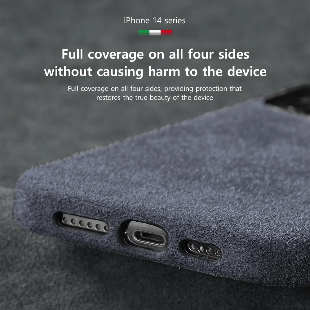 LANGSIDI Brand for Magsafe Phone Case for iPhone 13 mini 13 14 Pro Max 13pro Luxury Fabric protective shockproof fundas