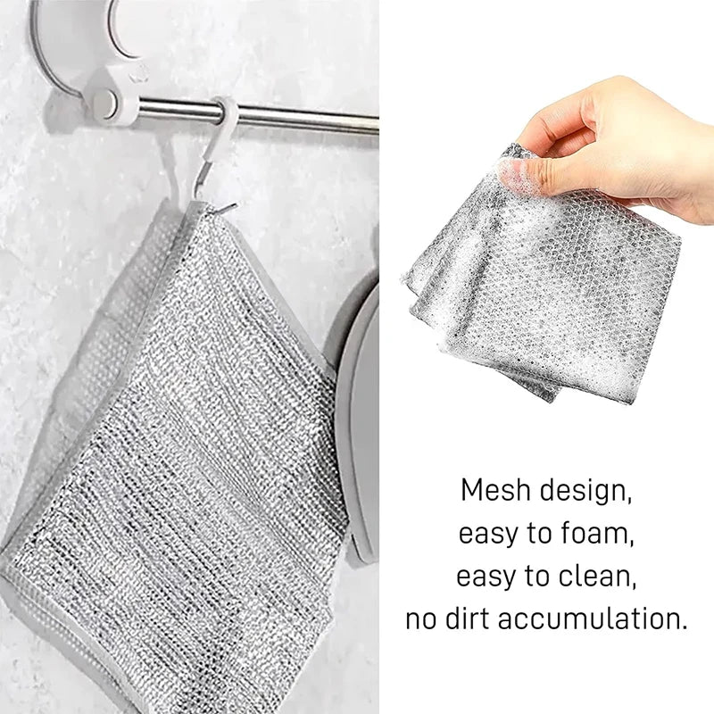 5/10pcs Dishcloth, Reusable Cleaning Cloth, Multifunctional Cleaning Cloth for Tableware, Sink, Counter and Cooktop.