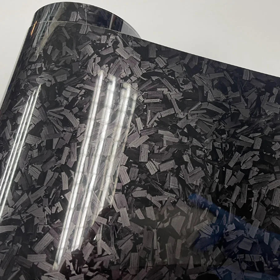 50cm*100cm PET Glossy Carbon Fiber Forged Black blue Red Vinyl Wrap Films Car Motorcycle Self Adhesive Body Film Stickers Auto