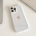 Korea Cute 3D Cat Ear Transparent Phone Case For iPhone 11 12 13 14 15 16 Pro Max Matte Silicone Shockproof Protective Cover