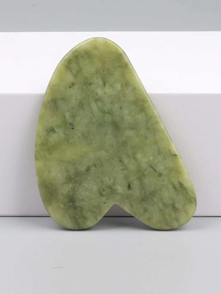 Natural Jade Gua Sha Tool Xiuyan Jade Heart-shape Massager Neck Massage Guasha Love Beauty Product Skin Care health Tool