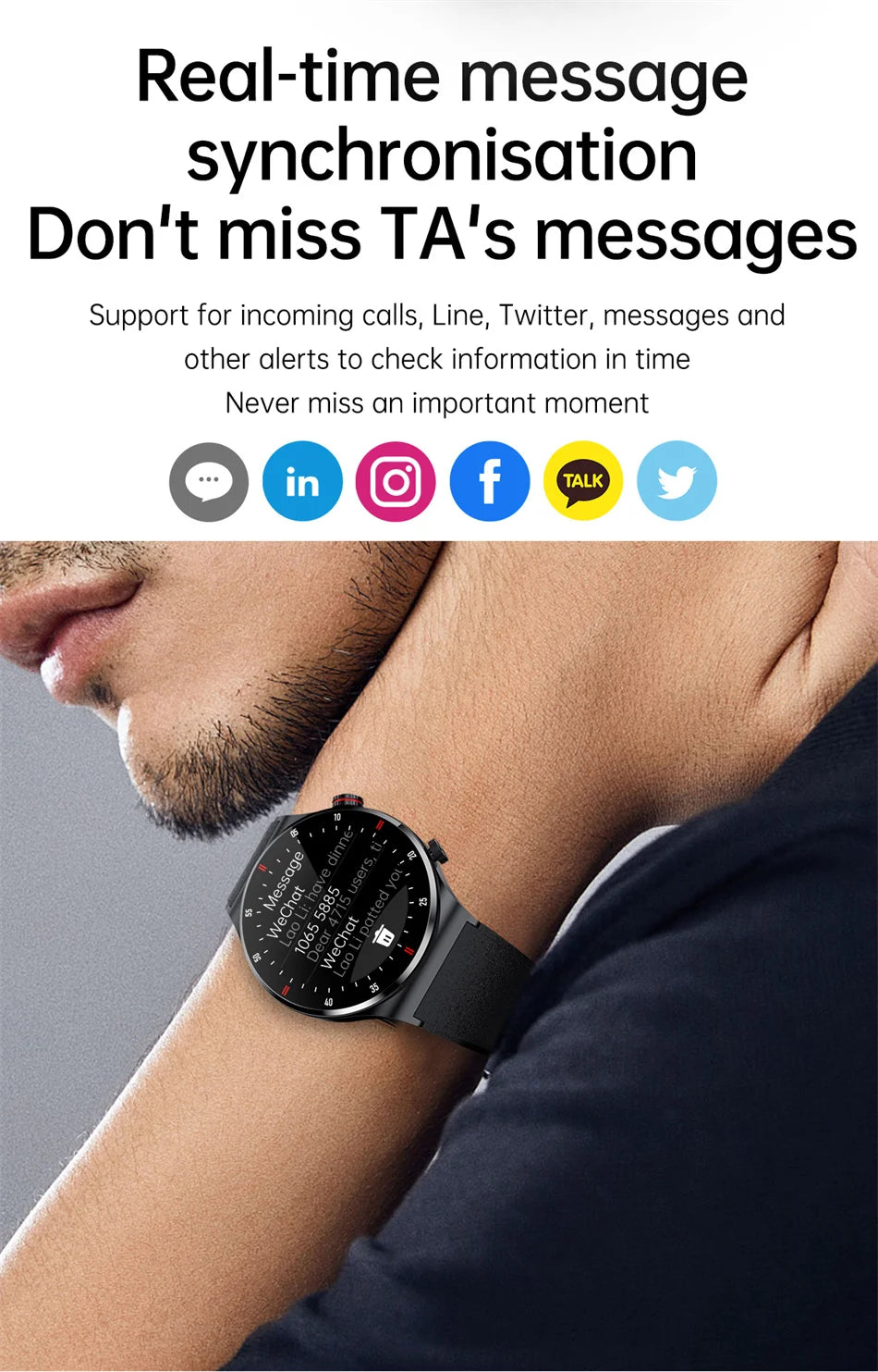 GPS Sports Smartwatch Men Health Monitoring With Heart Rate ECG + PPG 100+ Sports Modes NFC 2026 New Bluetooth Call Smart Watch