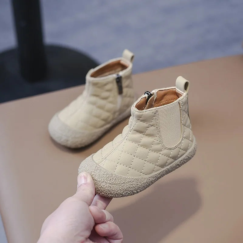 Winter Boots for Baby Boys Outdoor Girls Snow Boots Plush Children Cotton Shoes Non-slip Kids Casual Shoes Infant Toddler Shoes