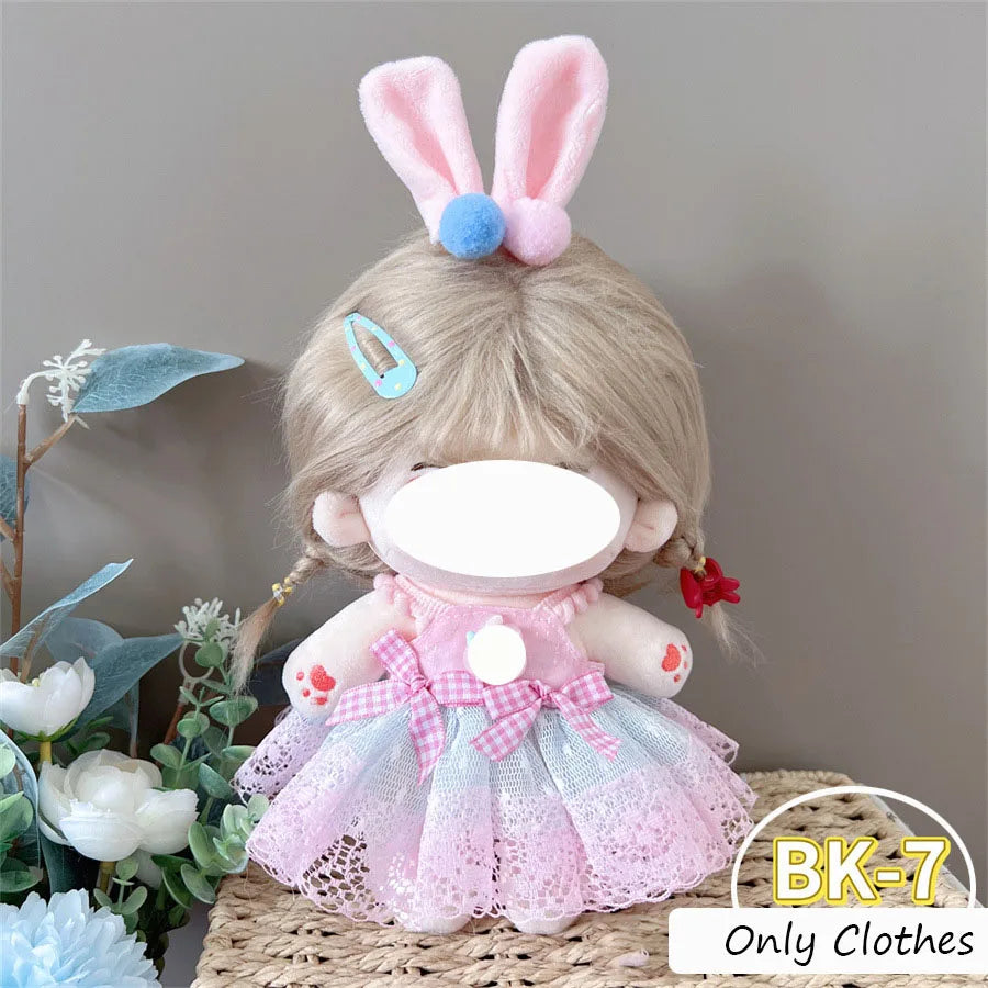 Cute Dres JK Uniform Clothes for 20cm Cotton Plush Cartoon DIY Doll Dress Up Clothing Skirt Suit Socks Toy Accessories Girl Gift