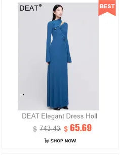 DEAT Elegant Dress Pleated Asymmetrical Cape Long Sleeve Contrast Color Women's Evening Party Dresses 2026 Spring New 35Z1621