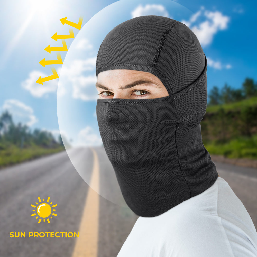 3PCS Breathable Balaclava Hoodie Quick-drying Cap Outdoor Sport Full Face Mask Hiking Camping Fishing Cycling Beanies Hat Summer