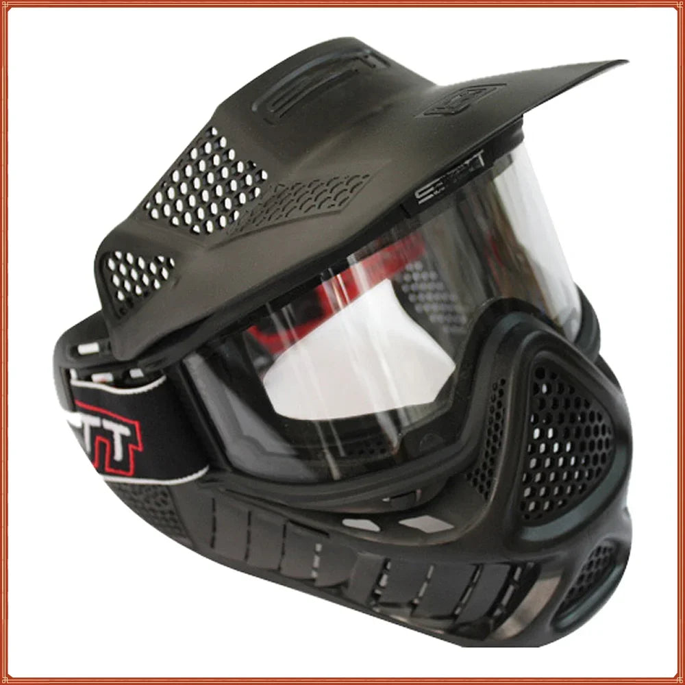 High Strength Paintball Face Mask or Airsoft Mask with Double Lens Goggle Outdoor Mask lenses