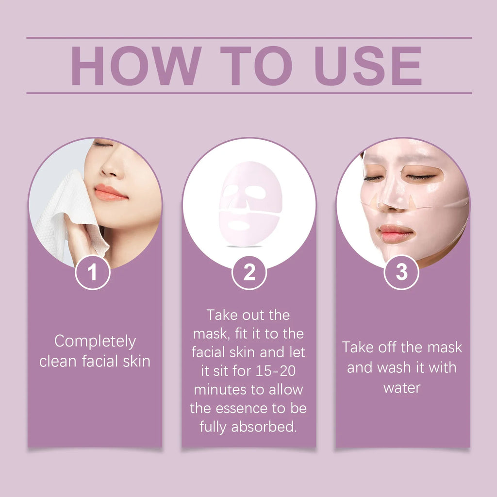 Collagen Face Mask Anti Aging Firming Moisturizing Refreshing Shrink Pore Brightening Overnight Mask Hyaluronic Acid Facial Mask
