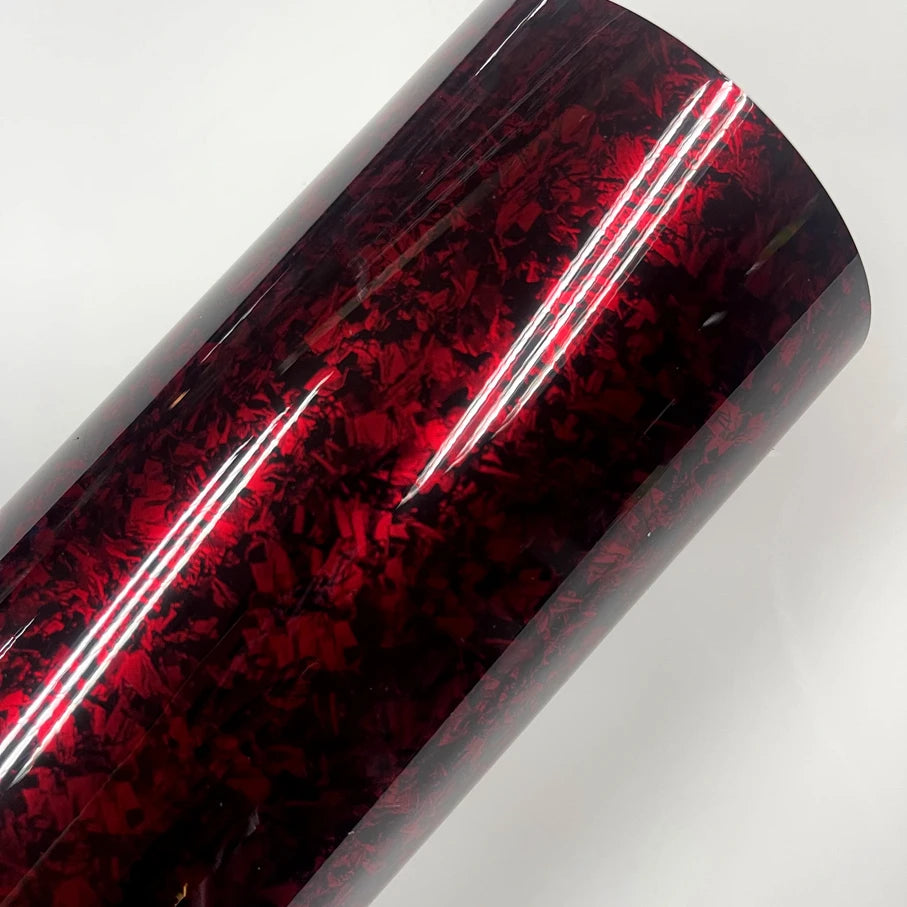 50cm*100cm PET Glossy Carbon Fiber Forged Black blue Red Vinyl Wrap Films Car Motorcycle Self Adhesive Body Film Stickers Auto