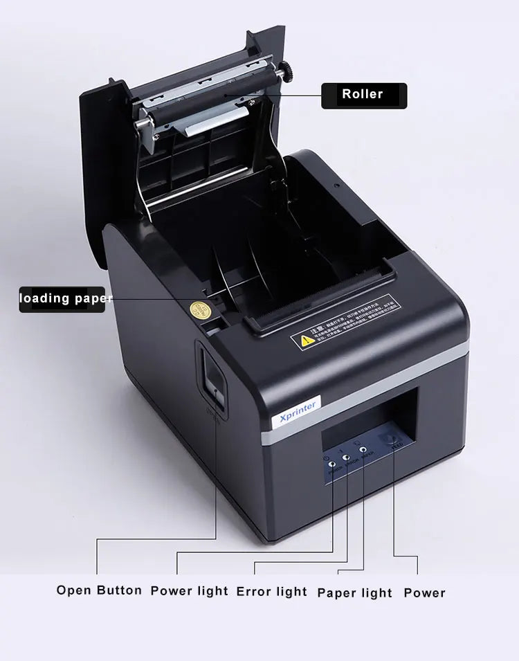 Xprinter 80mm Thermal Receipt Printer with Auto  cutter 200mm/s Print speed with USB+Ethernet/Bluetooth/wifi  XP-N160II 80T T80A