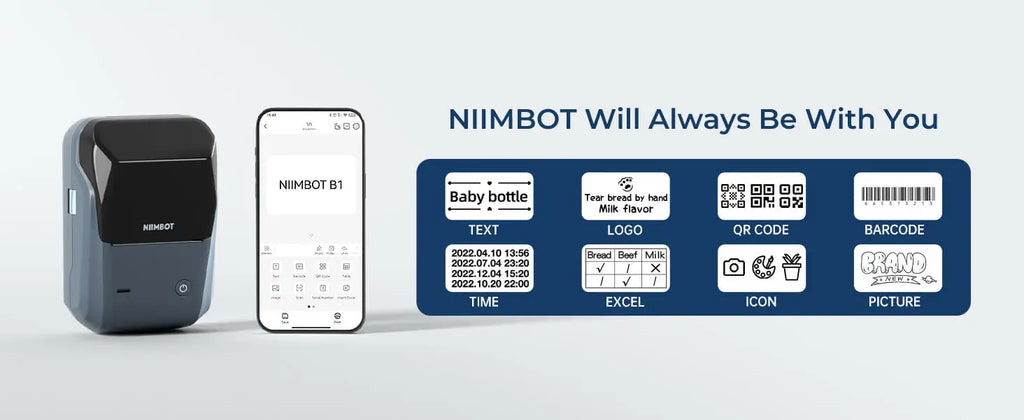 Niimbot B1 Portable Thermal Self-adhesive Labels Printer Mini Maker Pocket Printer Mobile Bluetooth Pocket Tag Price Machine NEW