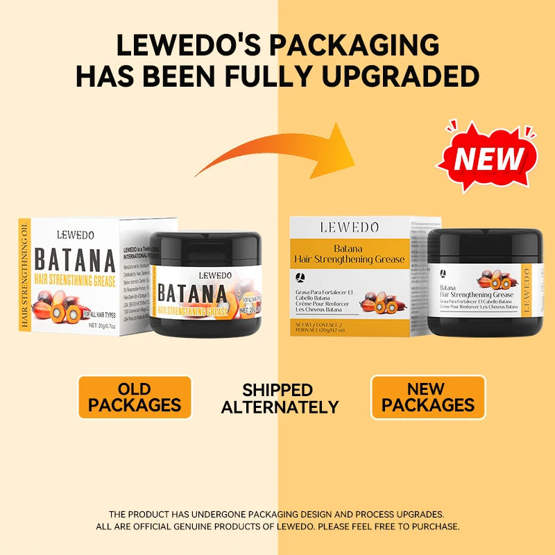 LEWEDO Raw Batana Grease For Hair Growth 20g Anti Hair Loss Oil Deep Nourishes Repair Damaged Mask For Hair Growth Treatment