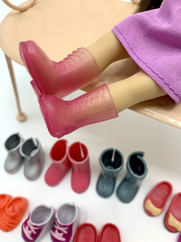 all kinds of shoes for Mini OG Doll American Doll 15CM doll Accessories Plastic Shoes Bag Glasses Boots Sandals Replaceable