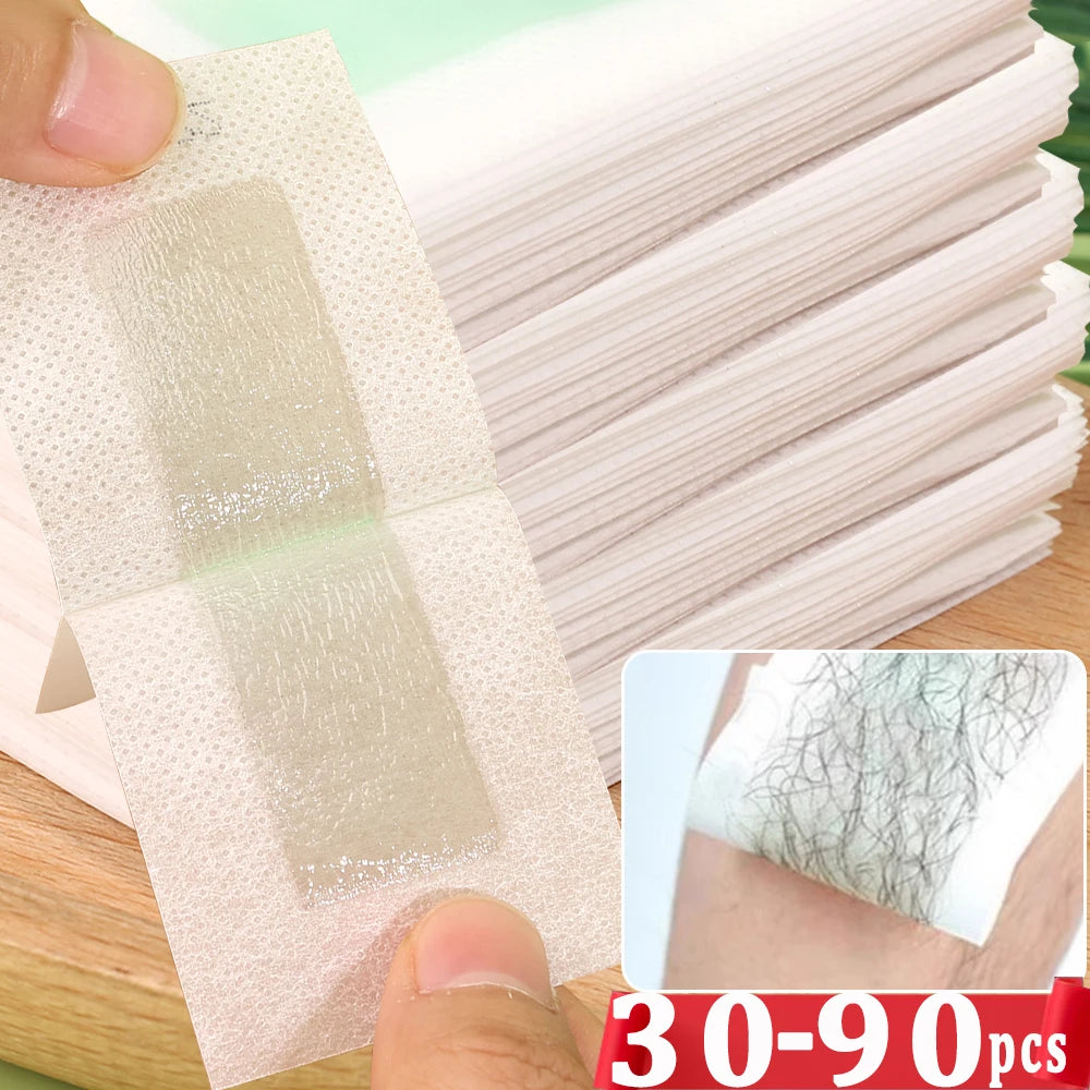 Natural Wax Lip Hair Removal Strips Kit Professional Hair Removal Wax Paper for Leg Body Face Efficient Waxing Strip Beauty Tool